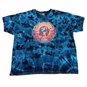 Grateful Dead Men’s 50th Anniversary T Shirt Sz 4XL Blue Tie Dye Steal Your Face